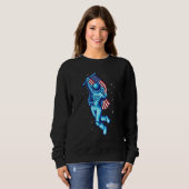 Astronaut Cosmonaut Space USA Flag Rocket Shi Sweatshirt (Vorne ganz)