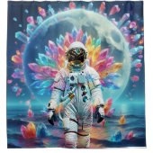 Astronaut Crystal Dream Duschvorhang (Vorderseite)