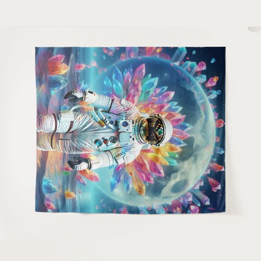 Astronaut Crystal Dream Wandteppich (Vorderseite (Horizontal))