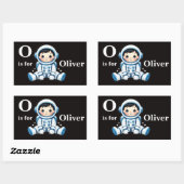 Astronaut Custom Rechteckiger Aufkleber (Blatt)