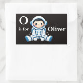 Astronaut Custom Rechteckiger Aufkleber (Tasche)