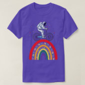 Astronaut Cycling Boho Rainbow T-Shirt (Design vorne)