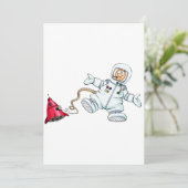 Astronaut Dankeskarte (Stehend Vorderseite)
