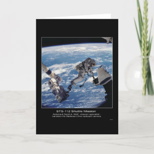 Astronaut David A. Wolf überträgt das Steuerbordo Karte