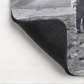 Astronaut David Scott begrüßt Flagge Mousepad (Ecke)