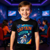 Astronaut Deep Space Planets Birthday Boy Captain Tri-Blend Shirt