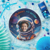 Astronaut Deep Space Sky Planets Photo Birthday Pappteller (Party)