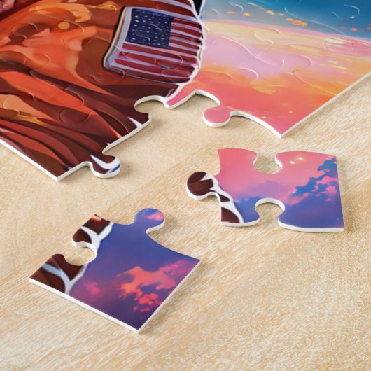 Astronaut Deep Space Sky Planets Photo Birthday Puzzle (Seite)