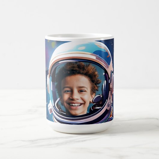 Astronaut Deep Space Sky Planets Photo Gift Kaffeetasse (Mittel)