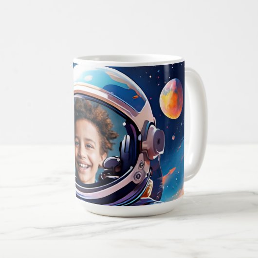 Astronaut Deep Space Sky Planets Photo Gift  Kaffeetasse (VorderseiteRechts)