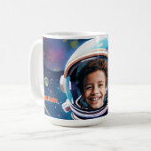 Astronaut Deep Space Sky Planets Photo Gift Kaffeetasse (Vorderseite Links)