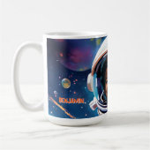 Astronaut Deep Space Sky Planets Photo Gift  Kaffeetasse (Links)