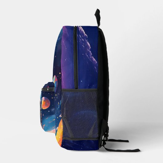 Astronaut Deep Space Sky Planets Photo Kids Gift Bedruckter Rucksack (Rechts)
