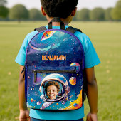 Astronaut Deep Space Sky Planets Photo Kids Gift Bedruckter Rucksack