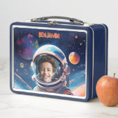 Astronaut Deep Space Sky Planets Photo Kids Gift Metall Brotdose (Beispiel)