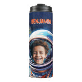 Astronaut Deep Space Sky Planets Photo Kids Gift  Thermosbecher (Vorderseite)