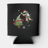 Astronaut dekoriert einen Weihnachtsbaum im Weltra Dosenkühler (Vorderseite)