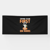 Astronaut, der als Erster in Mars zu sein versucht Banner (Horizontal)