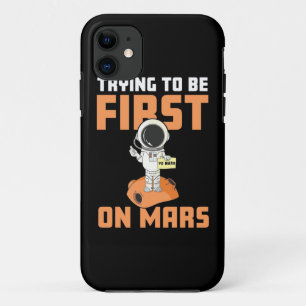 Astronaut, der als Erster in Mars zu sein versucht Case-Mate iPhone Hülle