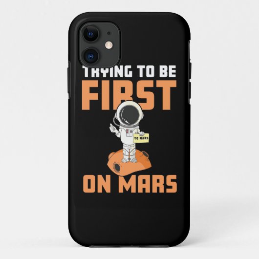 Astronaut, der als Erster in Mars zu sein versucht Case-Mate iPhone Hülle (Rückseite)