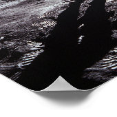 Astronaut, der auf dem Mond landet Poster (Ecke)