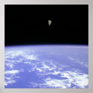 Astronaut, der bemannte Manuevering Einheit im Poster
