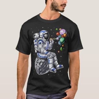 Astronaut der Blasen bläst T-Shirt