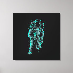 Astronaut, der Eis isst, gespanntes Leinwandbild Leinwanddruck