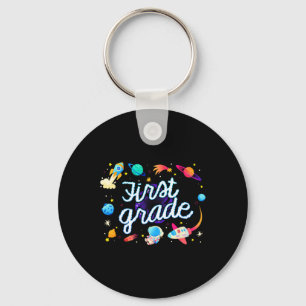 Astronaut der ersten Klasse Planeten Weltraum Zurü Schlüsselanhänger