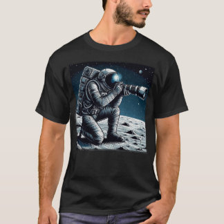 Astronaut, der Fotos auf dem Mond nimmt T-Shirt