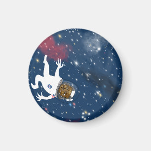 Astronaut der Fußgänger unter den Sternen Magnet