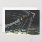 Astronaut der Vintagen Science Fiction auf einer R (Vorne/Hinten)