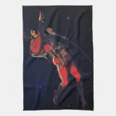 Astronaut der Vintagen Science Fiction im Weltraum Handtuch (Vertikal)