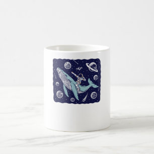 Astronaut, der Wal fährt Kaffeetasse