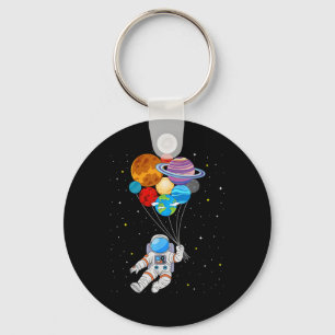 Astronaut, der Weltraumkunst für Jungen hält Schlüsselanhänger