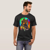 Astronaut Deutscher Schäferhund T-Shirt (Vorne ganz)