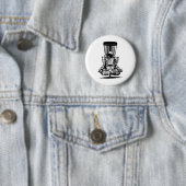 Astronaut Disc Golf Yoga Skizze Button (Beispiel)