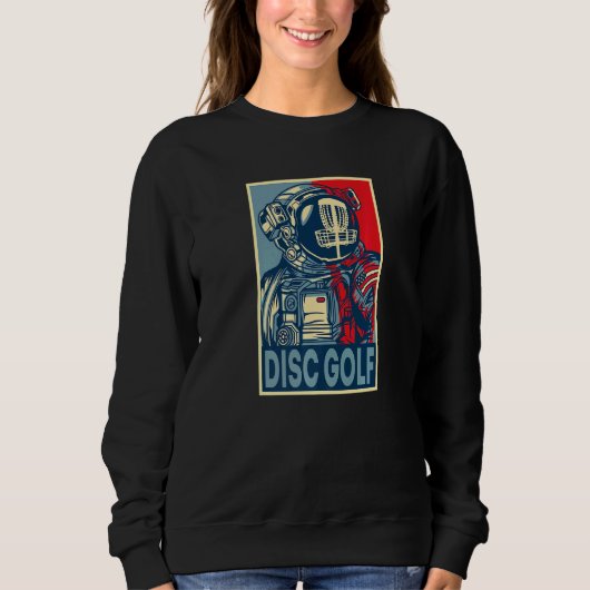 Astronaut Disk Golf Helm Sweatshirt (Vorderseite)