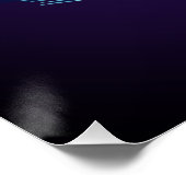 Astronaut DJ Disk Jockey Playing Music im Weltraum Poster (Ecke)