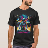 Astronaut DJ DJ im Space EDM Funky Dance Club T-Shirt (Vorderseite)