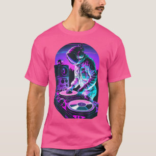 Astronaut DJ Djing im Weltraum EDM Cool Graphic Va T-Shirt