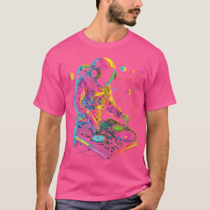 Astronaut Dj Djing im Weltraum Edm Cool T-Shirt