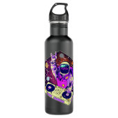 Astronaut DJ Music Psychedelic Psytrance Techno ED Edelstahlflasche (Vorderseite)
