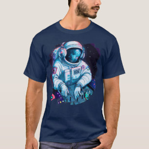 Astronaut DJ Record Techno Music Cool Astronauten T-Shirt