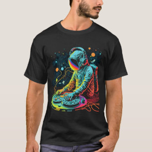 Astronaut DJ Turntable im Space EDM cool T-Shirt