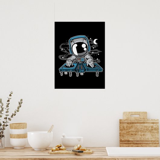 Astronaut DJ Turntable Poster (Küche)
