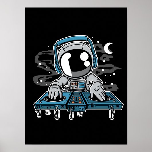 Astronaut DJ Turntable Poster (Vorne)