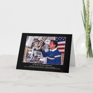 Astronaut Donald Thomas an Bord des Spacelab Modu Karte