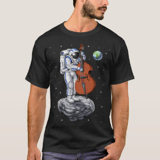 Astronaut Doppelbassspieler T-Shirt