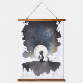 Astronaut Dreaming Wandteppich Mit Holzrahmen (Vorderseite)